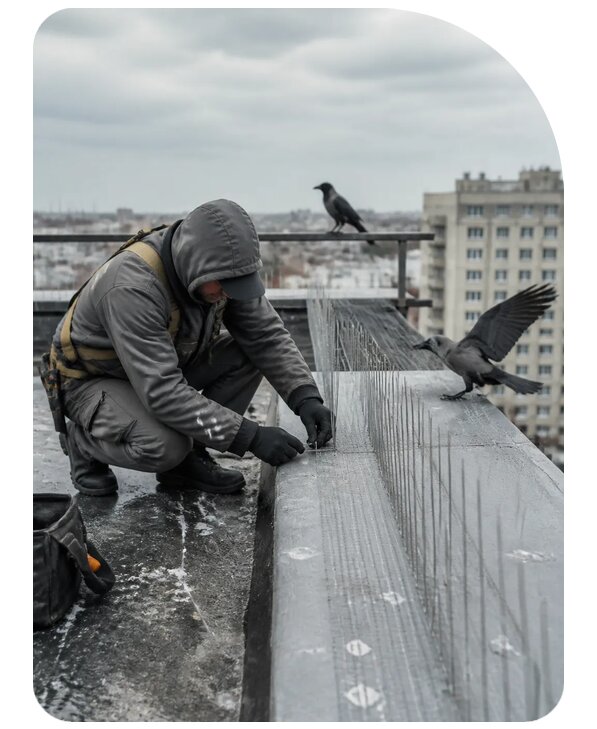 Защита от ворон под ключ в Арзамасе по цене от 5431 р. | Сенат-Рзм